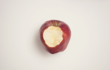 Red apple with concept creativity inspiration thinking ideas.