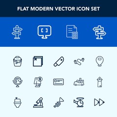 Modern, simple vector icon set with world, payment, point, planet, computer, banking, pc, destination, internet, global, location, laptop, rewind, bucket, light, cut, web, meat, position, dont icons
