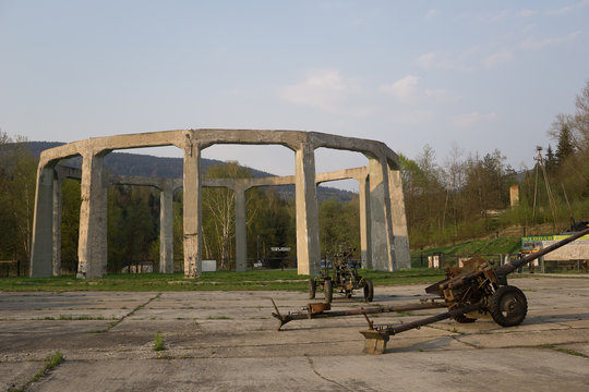 the post-war construction called Mucholapka in Poland in Sowie Mountains 