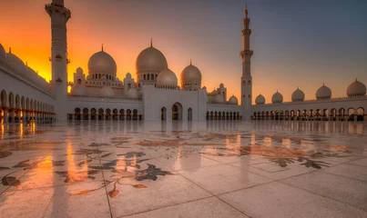 Foto op Canvas Sheikh Zayed bin Sultan Al Nahyan Grand Mosque © Madlen Steiner