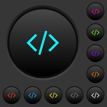 Script code dark push buttons with color icons