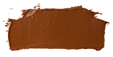 Chocolate spread isolated over white background. Delicious food design