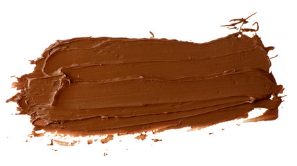 Chocolate spread isolated over white background. Delicious food design