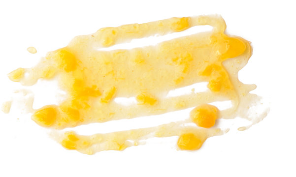 Apricot jam spread isolated over white background