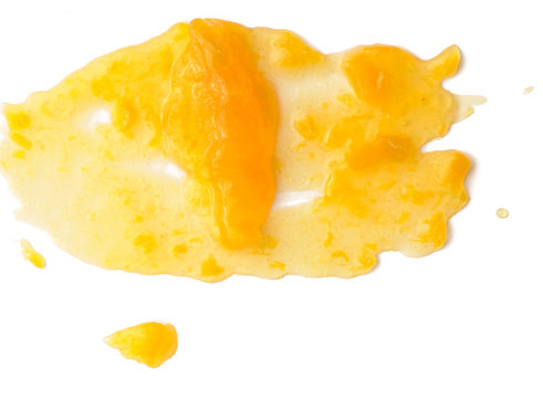 Apricot jam spread isolated over white background