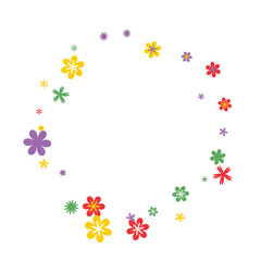 Feminine Floral Pattern with Simple Small Flowers for Greeting Card or Poster. Naive Daisy Flowers in Primitive Style. Vector Background for Spring or Summer Design.
