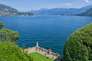 Fototapeta premium The park of Villa del Balbianello on Lake Como, Lenno, Lombardia, Italy 