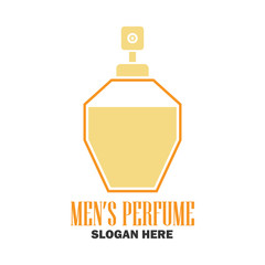 man perfume / fragrance logo with text space for your slogan / tag line, vector illustration