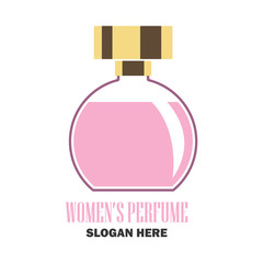 woman perfume / fragrance logo with text space for your slogan / tag line, vector illustration