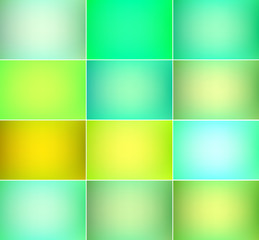 Turquoise green and blue cool color tone gradient mesh backdrop & background set.