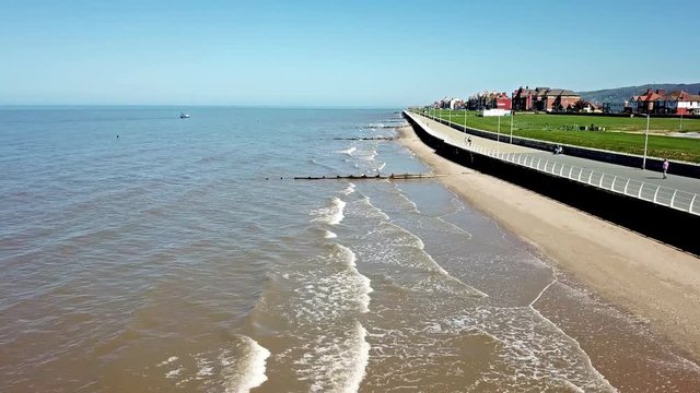 Aerial view of Rhyl in Wales - UK