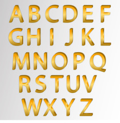 Alphabet Golden Letter Collection Modern Business Style