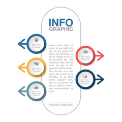 Vector infographic template for diagram, graph, presentation, chart, business concept with 5 options.
