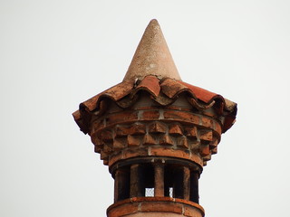 Détail typique de dessus de cheminée à Venise, Italie