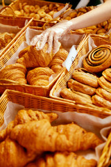 Bakery Food. Fresh Pastries In Pastry Shop