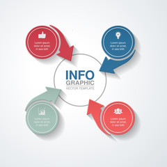 Vector infographic template for diagram, graph, presentation, chart, business concept with 4 options.