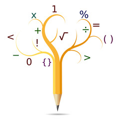 Pencil like a tree, concept education