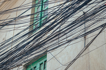 tangled wires (cable) in Nepal