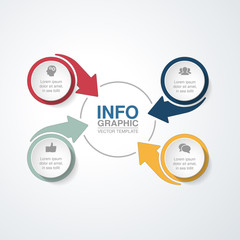 Vector infographic template for diagram, graph, presentation, chart, business concept with 4 options.