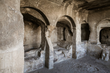 Ancient cave city Uplistsikhe. Georgia. Hall of Queen Tamara.