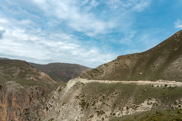Road in a mountainous area