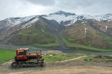 Old abandoned bulldozer