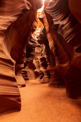 Abstract Pattern Formation of Light and Shadow in the Upper Antelope Canyon near Page, Arizona, USA
