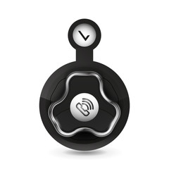 Old fashioned phone button, call center support icon