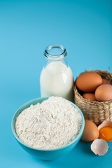Basic baking ingredients