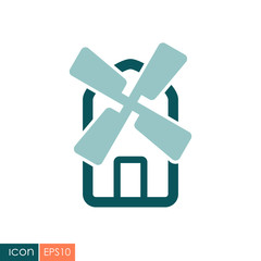 Windmill flat icon