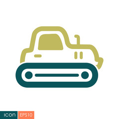 Tractor crawler icon