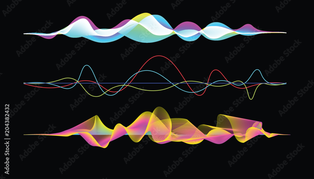 Canvas Prints vector of frequency audio music equalizer digital .digital music player waveform, hud for sound tech
