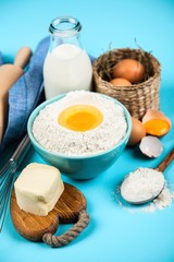 Basic baking ingredients