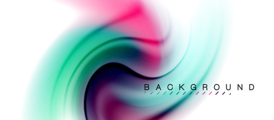 Swirl fluid flowing colors motion effect, holographic abstract background