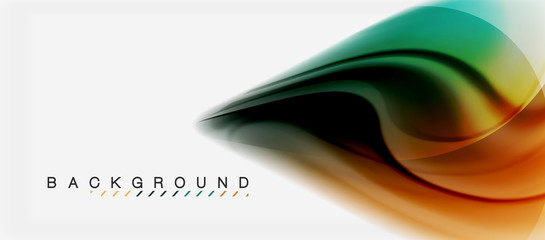Naklejka premium Swirl fluid flowing colors motion effect, holographic abstract background
