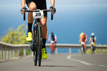 Cycling competition,cyclist athletes riding a race