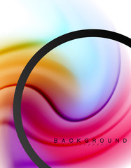 Swirl fluid flowing colors motion effect, holographic abstract background