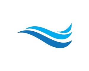 Water Wave symbol and icon Logo Template vector