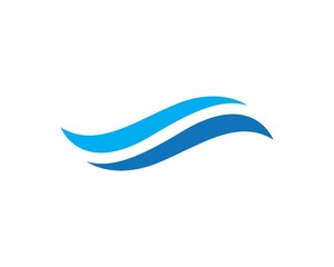 Water Wave symbol and icon Logo Template vector