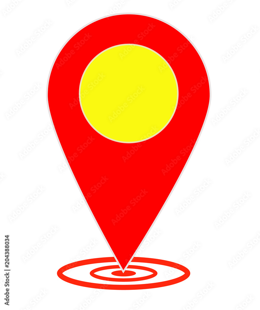 Poster map pointer on white background. flat style. map pin sign. map symbol. compass location icon.