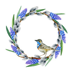 spring flowers wreath