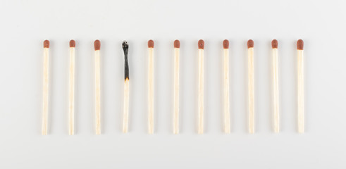 One Burned Match among Unburned Ones