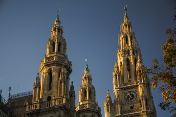 Obraz premium Vienna city town hall building Austria Wiener Rathaus travel destination Europe