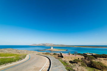 blue sky over La Pelosa sea