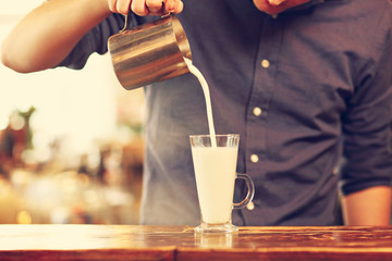 Barista Cafe Making Coffee Preparation Service Concept