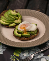breakfast, rustic style, avocado, healthy, wholemeal bread