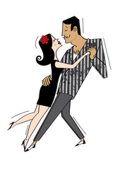 tango/Man and woman are dancing tango.
