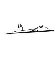 auftauchen milit&auml;r schnell marine u-boot schwimmen tauchen unterwasser schiff boot matrose kapit&auml;n clipart cartoon comic meer