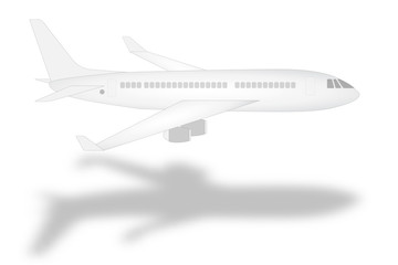 Airplane isolated on white background. vector illustration.