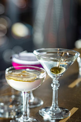 cocktails in the bar
